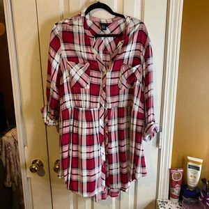 Torrid - Button Down Plaid Top